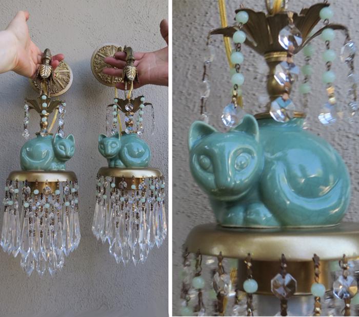 Pair Sconce Brass...