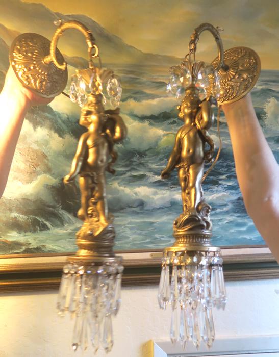 Pair Sconces Bras...